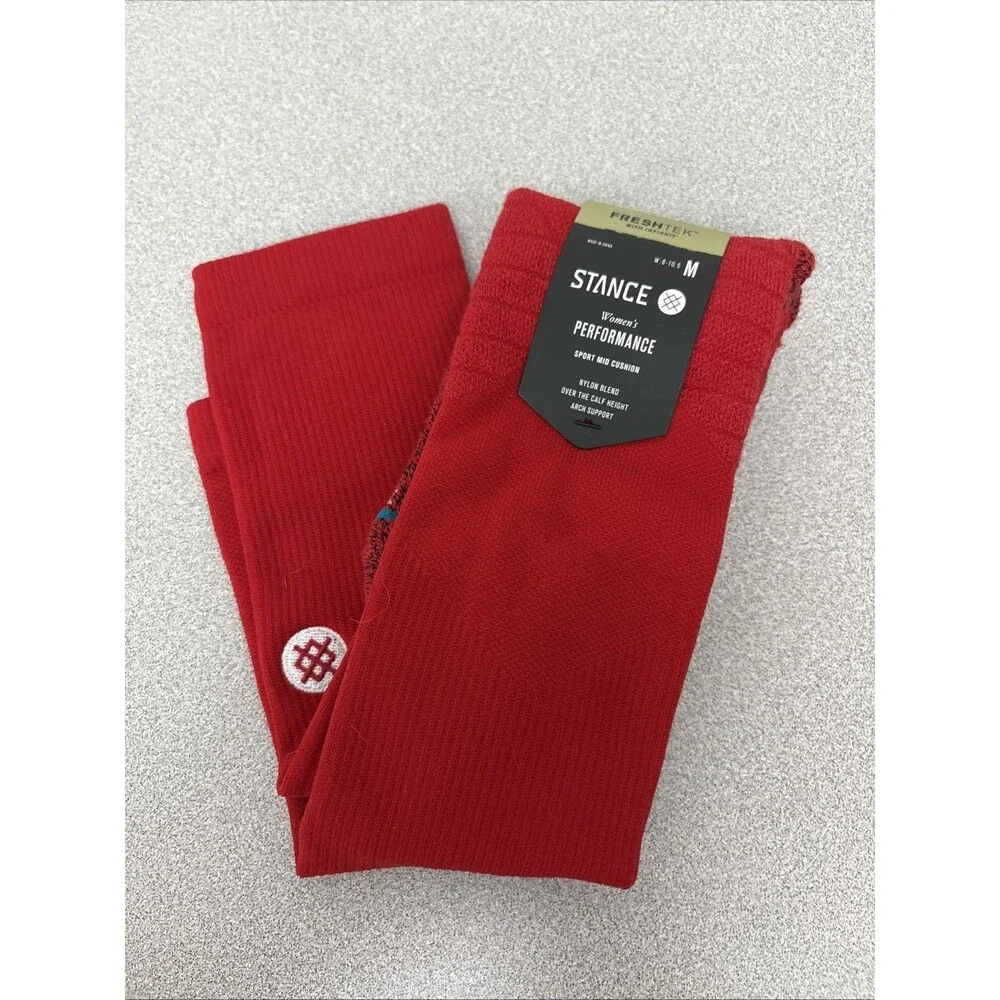Stance Baseball‎ Socks, Red, OTC Womens Size 8-10.5, Freshtex, & Extra Blue Pair